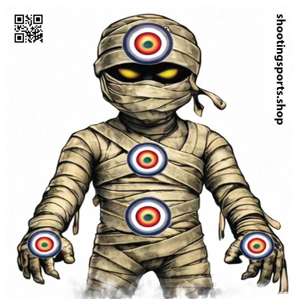 [SSSTGT0009b] Mummy Monster Target - Paper 14cm x 14cm Packs (1)