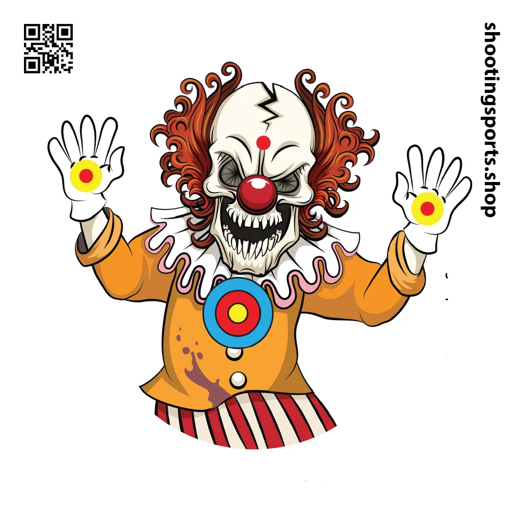 [SSSTGT0018C] Clown Monster Target - Paper 17cm x 17cm Packs (1)